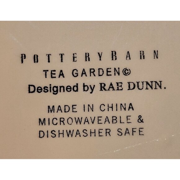 Vintage Rae Dunn Designed Pottery Barn 8 Inch Plate "Grow" - Picture 3 of 3